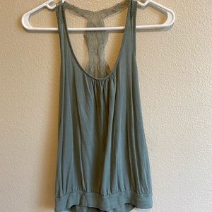 Heritage 1981 - Olive Green Tank w/ Lace Detail